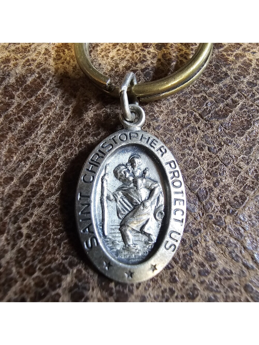 Sterling Silver 0.925 Oval St Saint Christopher Medal Charm Pendant Necklace